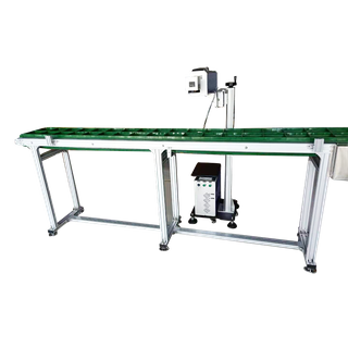 آلة الوسم بليزر ثاني أكسيد الكربون الطائر لخط إنتاج أصداف المحار