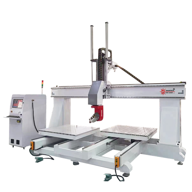 رائجة البيع عمليات مزدوجة النجارة 5 محور التصنيع باستخدام الحاسب الآلي جهاز التوجيه طحن 5 محور آلة التوجيه باستخدام الحاسب الآلي للرغوة الخشب البلاستيك