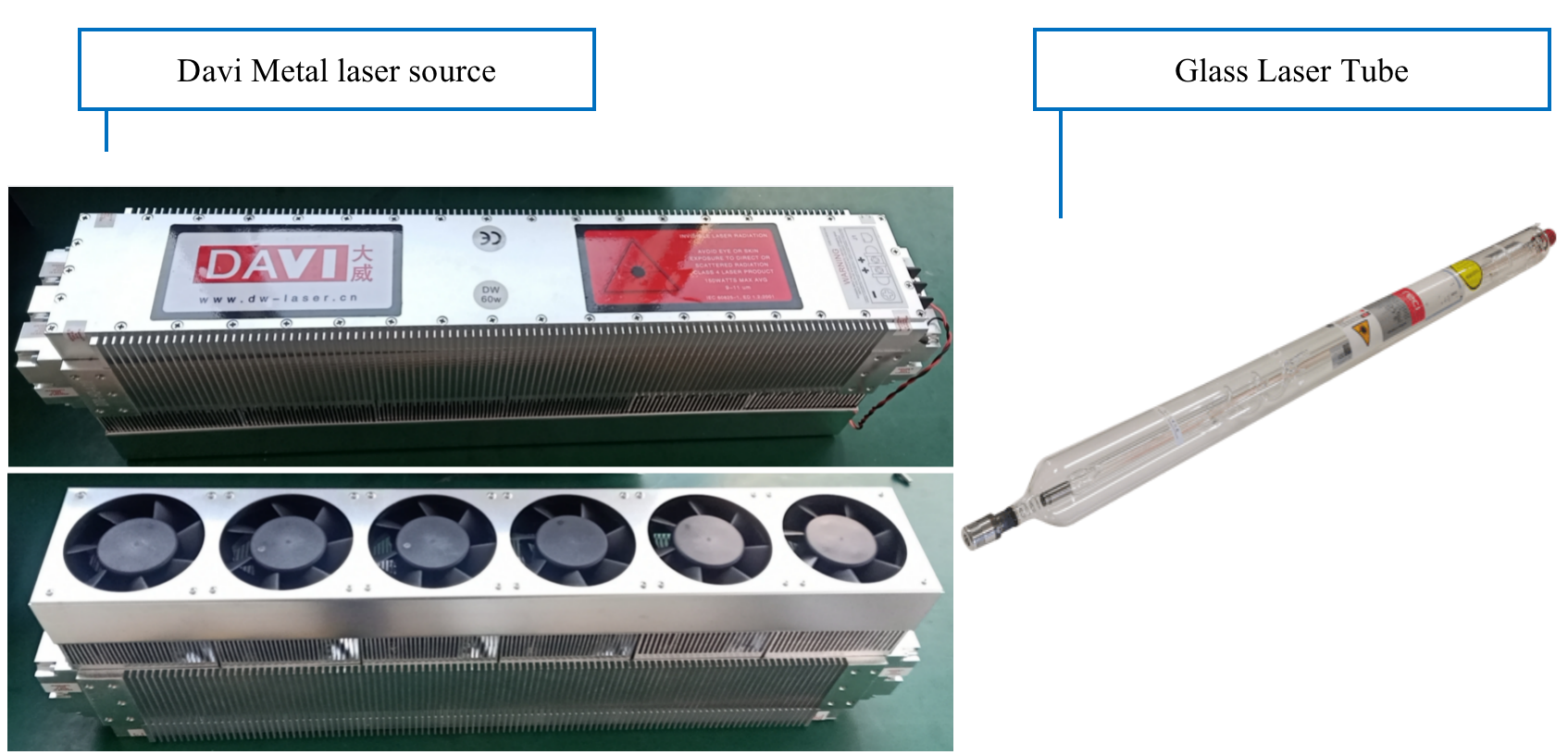 3 اختلافات بين الأنابيب الزجاجية والأنابيب المعدنية RF لآلة الوسم بالليزر