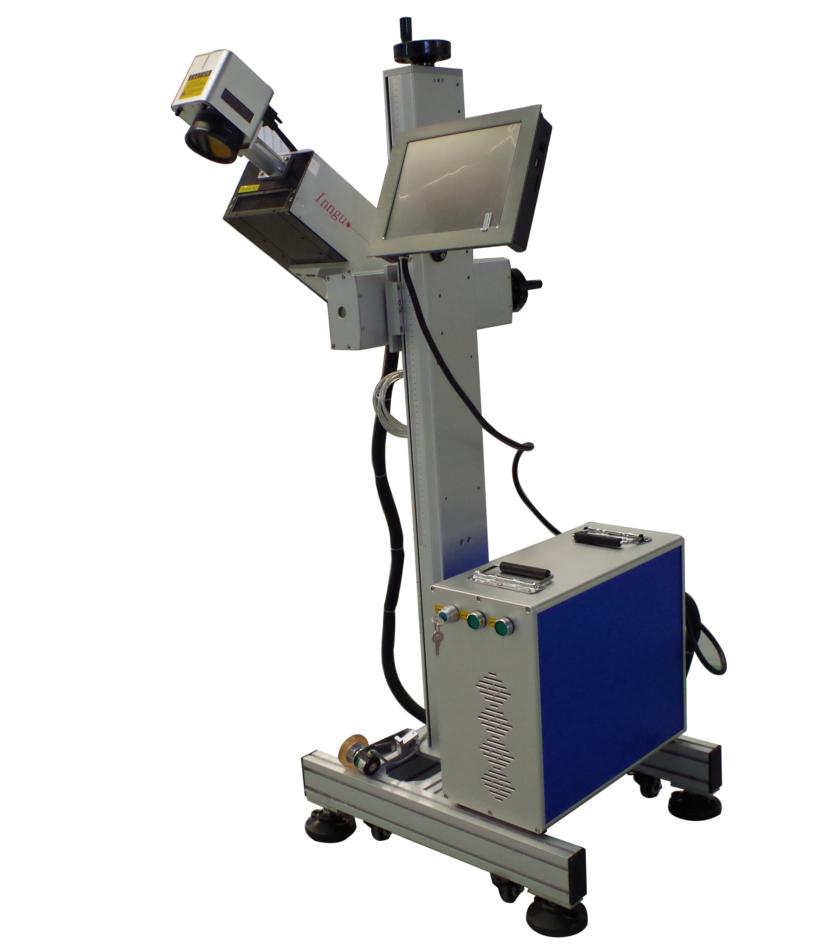 آلة الوسم بالليزر بالأشعة فوق البنفسجية 3 وات/5 وات مع نظام تغذية تلقائي للأجزاء الصغيرة جدًا والزجاجات الزجاجية ووضع العلامات البلاستيكية