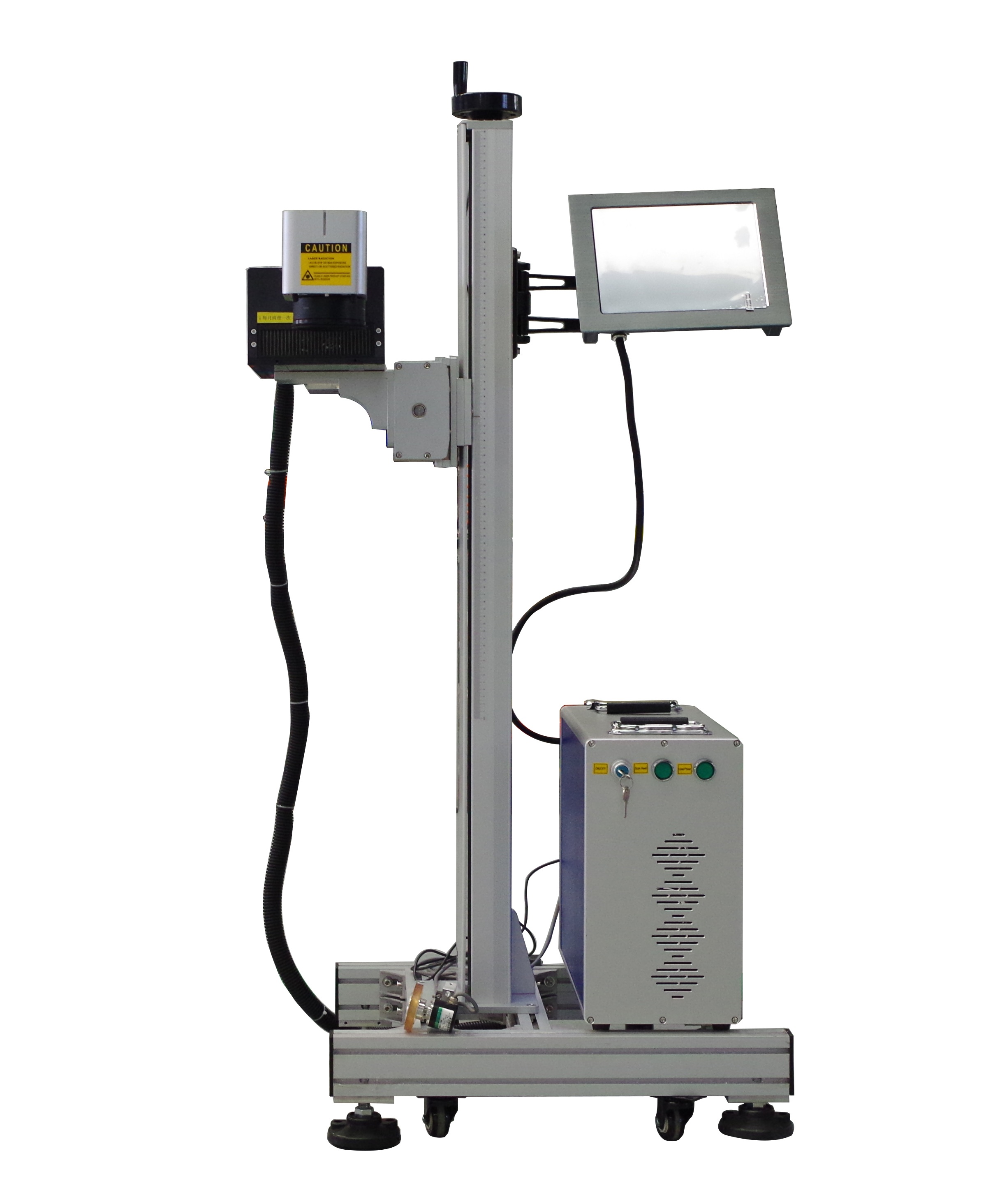 آلة الوسم بالليزر بالأشعة فوق البنفسجية 3 وات/5 وات مع نظام تغذية تلقائي للأجزاء الصغيرة جدًا والزجاجات الزجاجية ووضع العلامات البلاستيكية